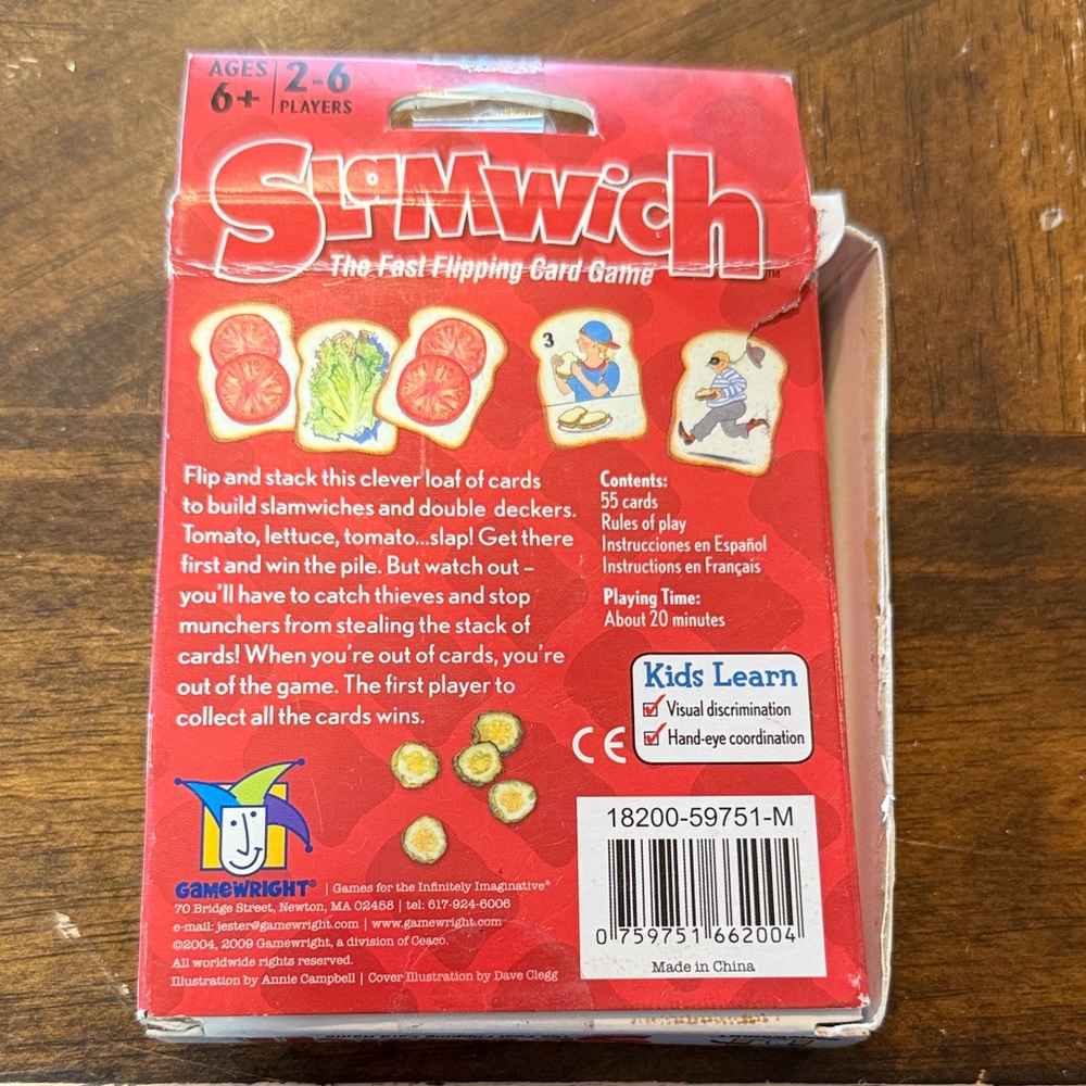 Slamwich Card Game by Gamewright - in used condition - Picture 2 of 2